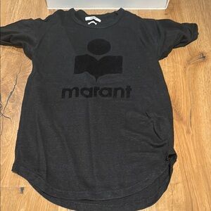 Isabel Marant Black Short Sleeve Tee with Logo